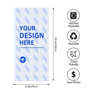 Toalla de playa de verano de punto con estampado de algodón orgánico exquisito personalizado, conjunto esencial súper absorbente sin arena para la piel - Product Image 3