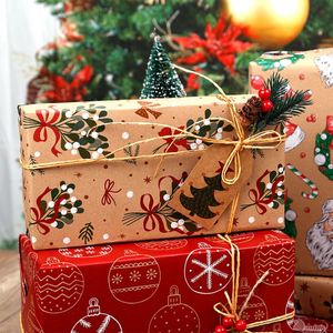 Custom Wholesale 80g <b>Christmas</b> Kraft <b>Paper</b> Tissue 43*300cm Gift Luxury Custom Birthday Packaging <b>Wrapping</b> <b>Paper</b> <b>Roll</b> - Product Image 6