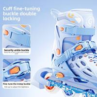 Patins à roulettes pour enfants débutants, 3-12 ans, garçons et filles, roues doubles, tissu en maille PU