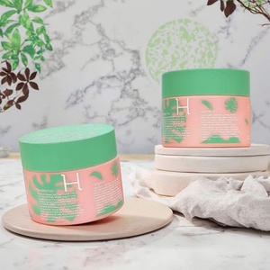 Wholesale Luxury Custom pink Frosted Color Printed <b>Moisturizing</b> Cream Cosmetic Packaging 50g Glass Jar with Plastic Cap - Product Image 2