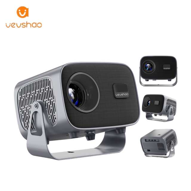 VEVSHAO Low Price Android 11 Projector A12 Auto Focus 350 ANSI Lumens LCD Mini 4K Support Built-in Speakers with Stand