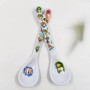 Nuevas cucharas de melamina, cucharas de dibujos animados antideslizantes, cucharas de sopa infantiles lindas y creativas, vajilla, artículos de uso diario al por mayor. - Product Image 1