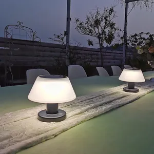 Rechargeable Powered Outdoor IP55 Garden Patio Indoor LED Solar Table Lamp