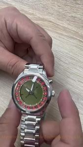 Nouvelle Montre Homme à Quartz 2026, Design Européen avec Roue Encastrée, Chiffres Arabes, Cadran Rotatif, Montre <span class=keywords><strong>Roulette</strong></span>, Montres Hommes - Product Image 6