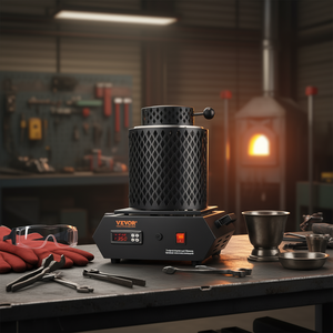 Fourneau de fusion d'or électrique numérique Vevor 1350W 2102 Fahrenheit Capacité 1 kg Usage industriel - Product Image 2