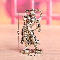 1 pièce Figurine de porte en laiton, style rétro, massif, objet ancien, décoration d'intérieur, figurine de thé de bureau, artisanat, ornement en cuivre