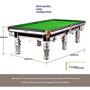 Mesa <span class=keywords><strong>de</strong></span> Billar Jianying Negra, Tamaño Estándar Americano, <span class=keywords><strong>8</strong></span> Bolas, Patas Plateadas, Modelo JY-208 - Product Image 3