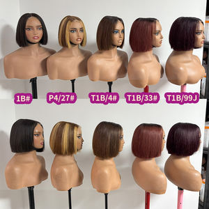 Perruque Bob Carré Lisse Double Drawn avec Cheveux Vierges à Cuticules Alignées et Fermeture Kim 2*<span class=keywords><strong>6</strong></span>, Perruques Lace Front 100% Cheveux Humains pour Femmes Noires - Product Image 2