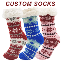 Chaussettes d'hiver pour femmes Xingyou, chaussettes thermiques épaisses pour la maison, en coton moelleux, doublées de sherpa, chaussettes pantoufles personnalisées