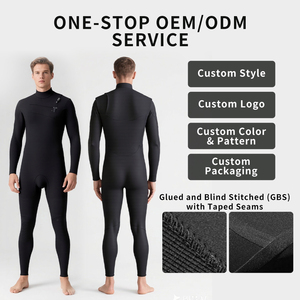 Vente en gros 3/2mm poitrine Zip Surf combinaison Bodysurf vêtements fabricants homme femme néoprène coupe-vent surf plongée combinaison humide - Product Image 3