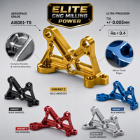 Composants de support en aluminium 6061 usinés CNC de précision, anodisés multicolores, services d'usinage CNC personnalisés FOEM