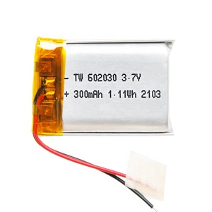 TW Battery OEM 302030 402030 502030 602030 702030 802030 3.7V Rechargeable Batteries 300mah 400mah Li-polymer Battery With KC