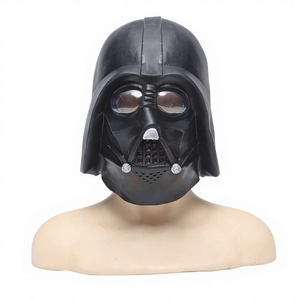 Schwarze Krieger-Klontruppen-Latexmaske Der Aufstieg Skywalkers Soldatenhelm für Halloween Gruselige Kopfbedeckung für Ostern Karneval - Product Image 1