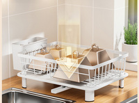 Armoire de rangement pour cuvette de cuisine égouttoir intégré grand égouttoir à vaisselle en fer forgé