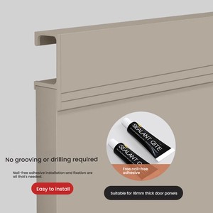 G-Type Recessed Concealed Edge-Sealing Cabinet Pulls for Wardrobes Kitchen Cabinets Drawers &amp; Dressers - Product Image 2