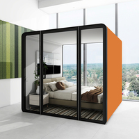 Cabine en verre insonorisée privée Pod extensible mobile intérieur pour hôtel Capsule atelier entrepôt Studio maison appartement école