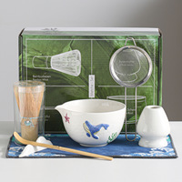 Kit de Cérémonie du Thé Matcha Japonais Personnalisé avec Logo – 4 à 7 Pièces : Bol, Fouet en Bambou Bio (Chasen) et Bec Verseur