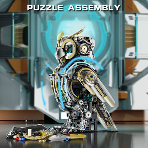 13094 Mechanical Cyber Owl <b>Block</b> Bricks Model Creative Assembly <b>Block</b> Set Educational Building <b>Block</b> Set <b>Plastic</b> Collection Toy - Product Image 3