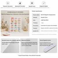 Présentoir magnétique en forme d'arc pour nail art, support de présentation à clipser pour comptoir, bande magnétique pour échantillons d'ongles portables