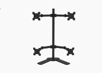 Support pour quatre écrans, type pince de bureau, moniteur d'ordinateur, bras de moniteur en acier laminé à froid, pour jeux, usage bureautique, hauteur réglable