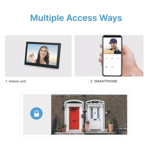 Videocitofono Wireless per Sicurezza Domestica con Schermo Touch da 7 Pollici, <span class=keywords><strong>Campanello</strong></span> Intelligente Tuya WiFi con Monitoraggio Remoto e Sblocco - Product Image 5