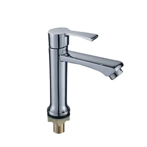 Factory New Design Bathroom Basin Faucet Sliver Color Single Cold Water Taps And Faucets