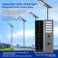 Lampadaire solaire LED étanche IP65 300W-600W en alliage d'aluminium pour autoroute, panneau solaire mono-Si DC 6V, télécommande, 50000 heures