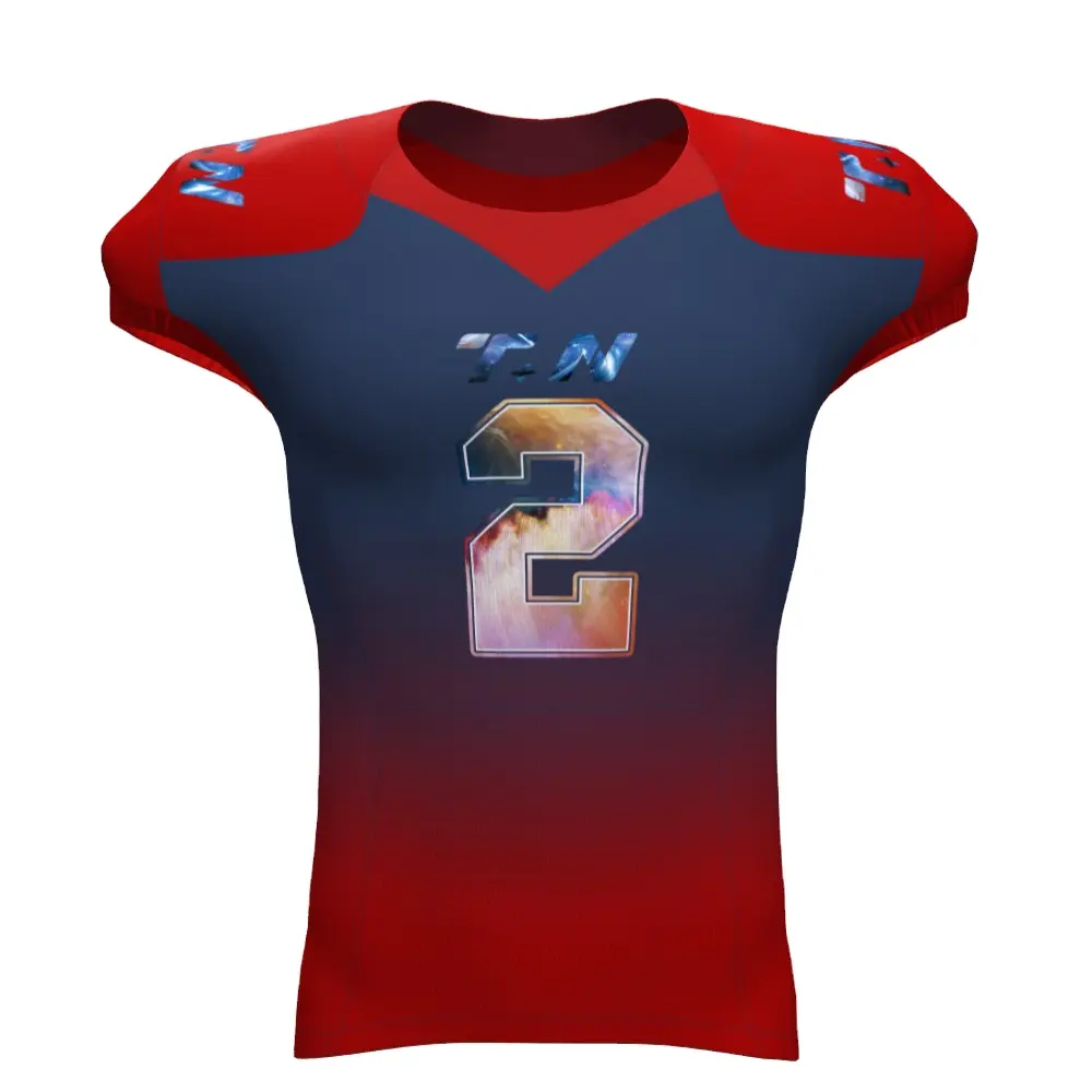 Maillot de football américain vierge à sublimation personnalisée de haute qualité