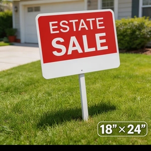 Panneaux de jardin personnalisés 18x24 avec piquets en H pour la location, les visites immobilières, les recrutements et les cartes politiques de jardin - Product Image 1