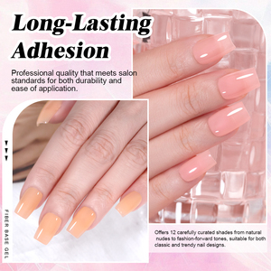 Bozlin 10ml ไฟเบอร์ซ่อมเล็บแตกเจลต่อเล็บไฟเบอร์กลาส12สีไฟเบอร์ - Product Image 5