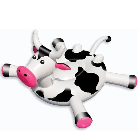 Premium Quick-Inflate Lake Kid Adult Inflatable Swim Pool Float Lounger with Cup Holders for Beach Resorts