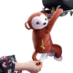 5327 ODM créatif suspendu singe porte-mouchoirs serviette boîte Animal papier étui voiture maison salle de bain bureau en peluche Animal boîte à mouchoirs - Product Image 5