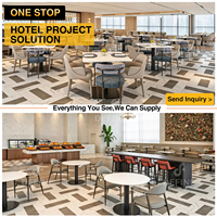 Ensemble de mobilier de luxe pour hôtel et restaurant, mobilier d'hôtel moderne sur mesure, ensemble de salle à manger commerciale haut de gamme pour projet hôtelier