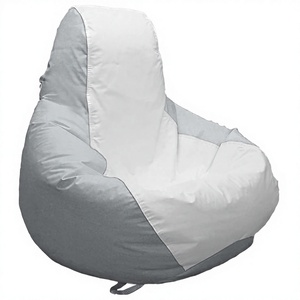 Housse de pouf moderne en cuir PU de qualité marine, résistante à l'eau et aux UV, confortable et en forme de larme pour l'extérieur - Product Image 3