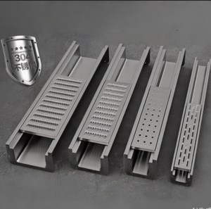 Canale di Drenaggio Moderno a U in Acciaio Inossidabile Anticorrosione per Cucina, Cortile, Officina, Grondaia Prefabbricata Aperta - Product Image 4