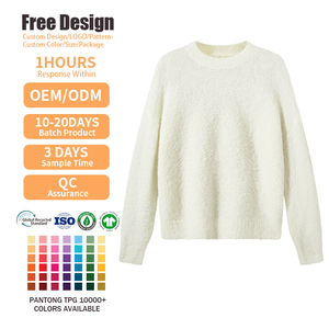 Vente en gros de pulls pour femmes vêtements d'hiver coréens y2k pulls OEM pulls oversize tricotés pour femmes - Product Image 2