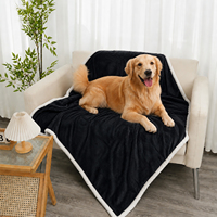 Plaid réversible en polaire Sherpa tissé, personnalisé OEM/ODM, écologique, pour animaux de compagnie, protection de meubles, lit, canapé, cage, niche, doux et lavable