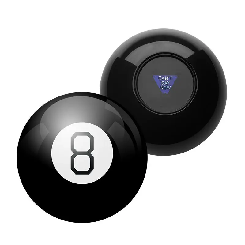 منتجات ترويجية مخصص شعار المطبوعة ABS السحر الاسود الكرة 8 لعبة ثروة القصص 10 سنتيمتر ماجيك الكرة