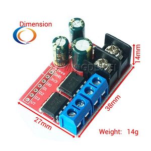 <span class=keywords><strong>5A</strong></span> Double Module d'entraînement de moteur à courant continu Double pont H <span class=keywords><strong>L298N</strong></span> PWM télécommande tension carte de régulation de vitesse inverse ZK-5AD 3V-14V - Product Image 2