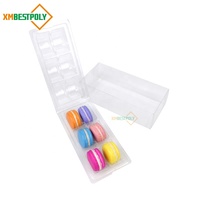 6 paquets de boîtes d'emballage transparentes en PET pour macarons, desserts, biscuits, baklavas – Contenants de présentation transparents