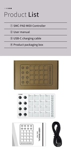 16 <span class=keywords><strong>Pad</strong></span> RGB <span class=keywords><strong>Midi</strong></span> điều khiển Xách Tay USB Beat Maker với Backlit <span class=keywords><strong>Pad</strong></span> - Product Image 2