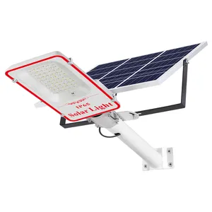 Panel separado SMD 200 impermeable ip65, farola solar de control de luz de aluminio, 2835 vatios, 20 AH, para jardín y patio al aire libre