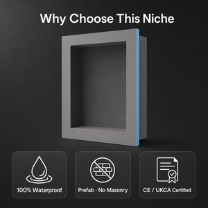 <span class=keywords><strong>Nicchia</strong></span> <span class=keywords><strong>Doccia</strong></span> Incassata per Bagno, Pronta per la Piastrellatura, Impermeabile in XPS, Ripiano Regolabile 12x12 12x28 Pollici - Product Image 6