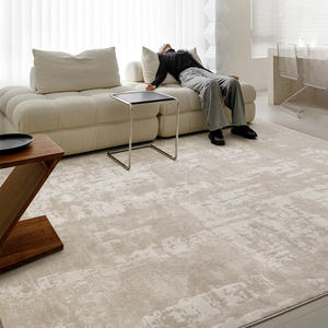 Alfombra Moderna Minimalista de Color Crema, Tejida, Rectangular, Antideslizante, para Sala de Estar, Dormitorio, Estudio, Diseño de Color Sólido, Patrón 1, Patrón 2 - Product Image 3