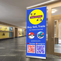 Support de bannière personnalisé, support d'affichage de poster de qualité supérieure, support de bannière publicitaire, support d'affichage rétractable portable pour bannières imprimées