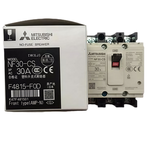 Disjoncteurs en boîtier moulé Mitsubishi d'origine, neufs, série NF/NV, NF63-HV 3P 63A, unité de déclenchement numérique, capacité de coupure 75kA - Product Image 3