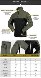 前绿色迷彩青蛙套装制服战术战斗服 - Product Image 3