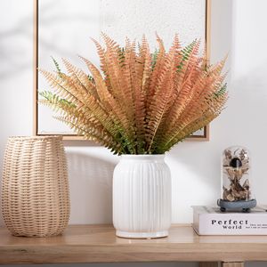 ใบเฟิร์นประดิษฐ์ CallaFloral สีเขียวไล่เฉดแบบฤดูใบไม้ร่วง ทำจาก PVC ยางนิ่ม สำหรับตกแต่งภายในบ้าน งานแต่งงาน และตกแต่งบ้าน - Product Image 2