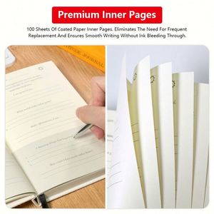 Custom Design <b>Diary</b> Planner Hardcover Linen Bound Journal Book Custom logo Printing <b>Notebook</b> for Business - Product Image 6