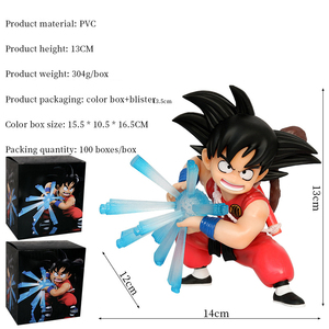 Palle di drago di 13cm Anime in PVC figura di figlio Goku modello di giocattolo per infanzia decorazione da tavolo statua collezione regalo per bambini - Product Image 2